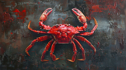 Red crab seafood animal