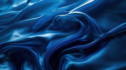Fototapeta premium abstract dark blue futuristic silky waves wallpaper