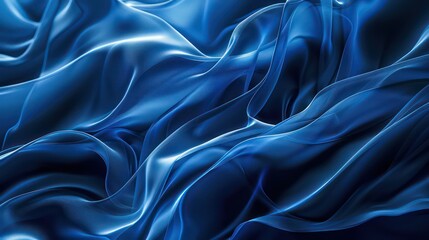 Fototapeta premium abstract dark blue futuristic silky waves wallpaper