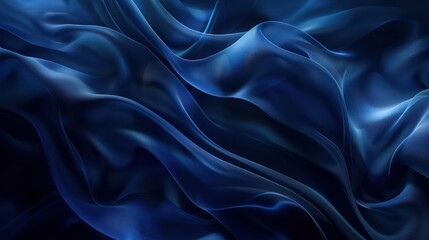 abstract dark blue futuristic silky waves wallpaper