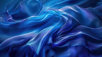 Obraz premium abstract dark blue futuristic silky waves wallpaper