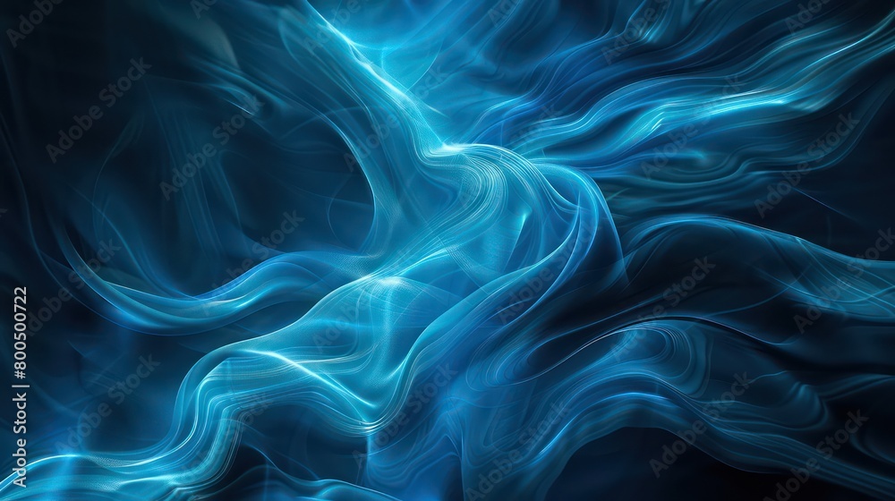 Canvas Prints abstract dark blue futuristic silky waves wallpaper