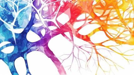 abstract organic tridimensional structures wallpaper with nice colors and depth