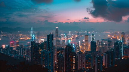 Obraz premium city at night 