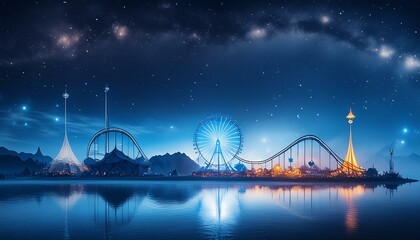 밤하늘이 멋진 놀이공원