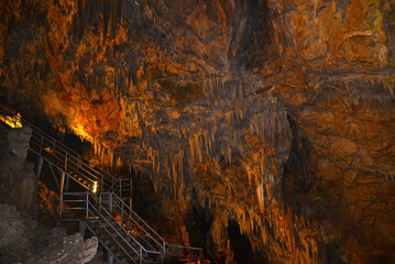 Sarikaya Cave, located in Yigilca, Duzce, Turkey, has one of the largest entrance halls in the world. It is open to tourism.