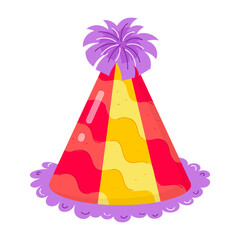Birthday Hats Flat Stickers 