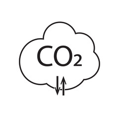 co2 emissions vector icon