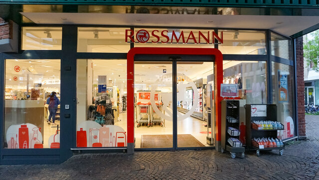 Gelsenkirchen, Germany - April 18, 2024: Rossmann cosmetics store