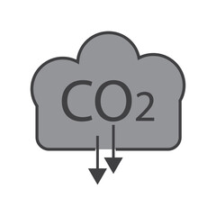 co2 emissions vector icon