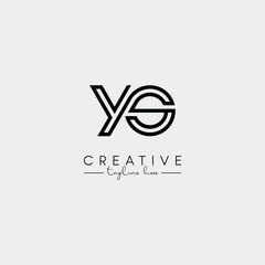 Abstract Unique Letter YS SY Initial Based Stylish Line Logo Design Vector.