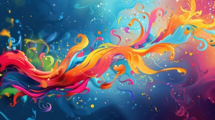 artistic colorful wallpaper symbolizing a vibrant and funny creativity