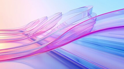 Stock photo showcasing a close-up of a 3D-rendered gradient in multilayer glass, emphasizing the depth and interplay of colors