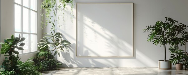 Scandinavian Interior Design Background. Stylish Frame Mockup. Generative AI.