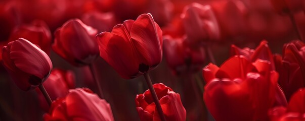 Red tulip flower background