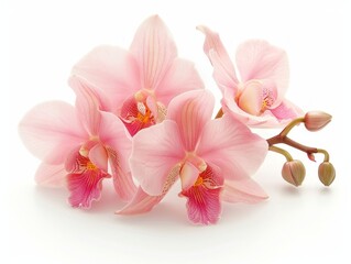 orchid flowers on a white background