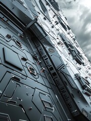 futuristic cosmic spaceship background