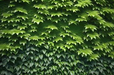 Green wall foliage.