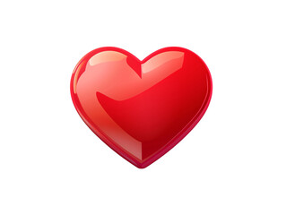a red heart on a white background