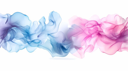 Vibrant Abstract Smoke Art in Pink and Blue Hues