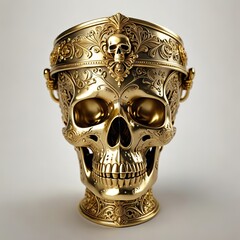 golden  skull and crossbones cup