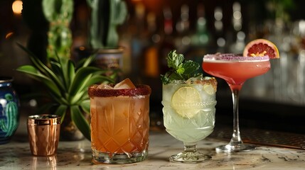 Cinco de mayo celebrating with cocktails