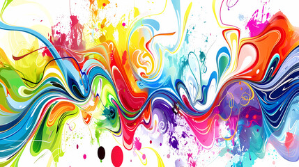 Vibrant Abstract Swirls of Color in Artistic Flow