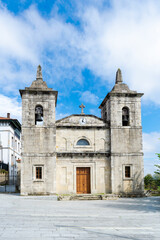 Fototapeta premium Front view of the church of Santa María de Colombres. Ribadedeva - Asturias