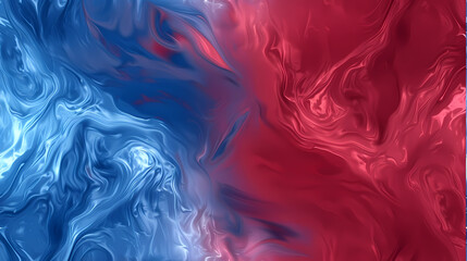 Vivid Blue and Red Abstract Art Depicting Elemental Contrast
