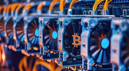Bitcoin crypto farm dealing with bitcoin mining