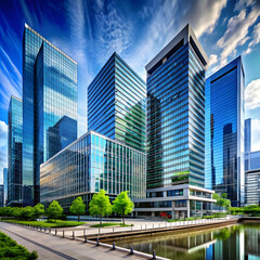 Obraz premium photo modern corporate architecture photo modern