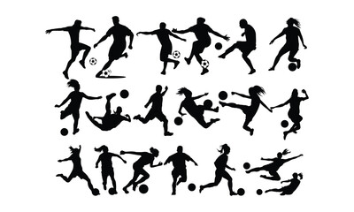 Soccer player   Vector bundle, Baby Penguin Clipart, Silhouette, Vector, icons, illustration, design