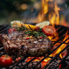 Kiełbasa na grillu. Grill, majówka. barbeque, bbq