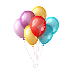 balloons isolated on a transparent background