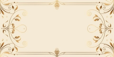 minimal ornamental frame illustration in beige tones