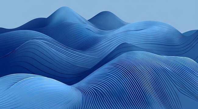 Abstract background with blue wavy lines. 