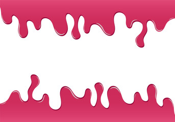 Seamless melted pink chocolate background or illustration on white background. Suitable for festive products