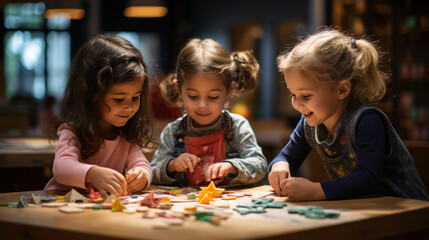 children playing with blocks