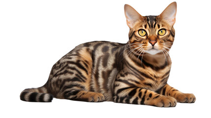 Obraz premium bengal cat isolated on white background