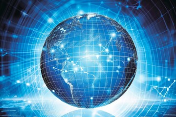 Global Internet Network: Blue Globe of Unity