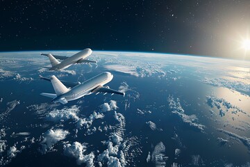 Fototapeta premium Aerospace Evolution: Navigating the Future of Business and Planet Exploration