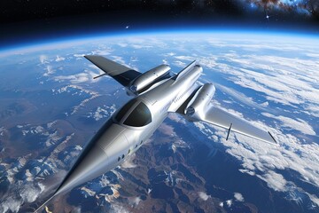 Fototapeta premium Aerospace Innovation: Revolutionizing Business with Vision of Galaxy Exploration