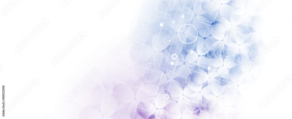 Poster technology innovation background, idea of global business solution. vector art.