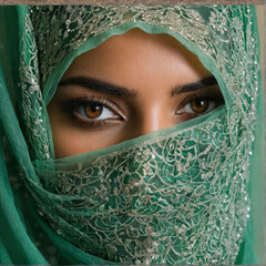 portrait of a woman in a veil