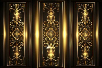 Golden Glow Vector: Luxurious Design Elements Aglow in Masterpiece Vectors