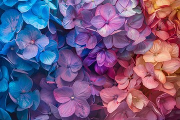 Vibrant Hydrangea Impasto Floral Canvas Wall Art - Close-Up Printables