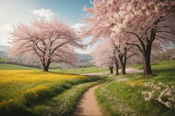 landscape with trees
