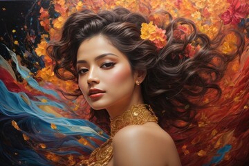 portrait of a woman with makeup