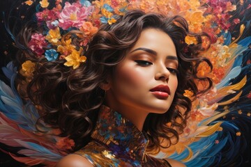 portrait of a woman with makeup