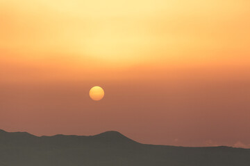 sunset in the mountains